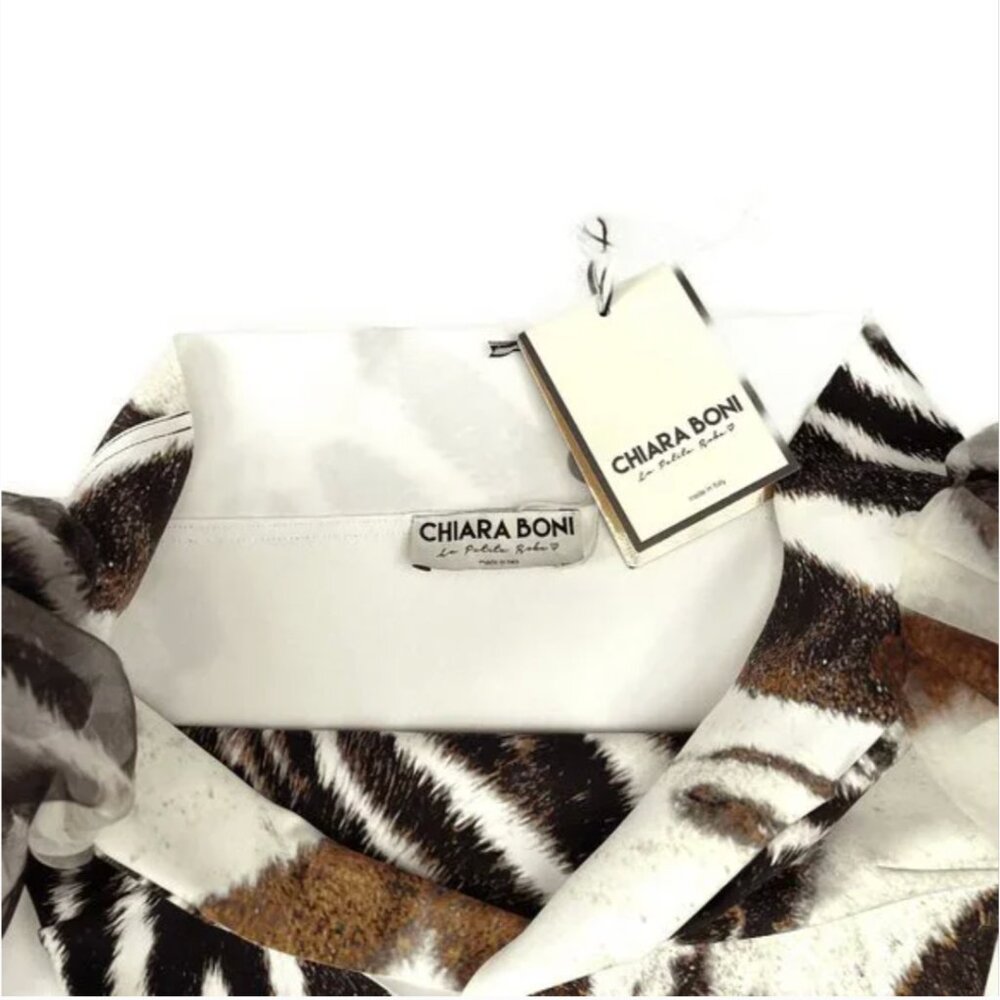 NWT Auc La Petite Robe Di Chiara Boni Saida Animal Print Ruffle Dress 4 $856 - Picture 6 of 14